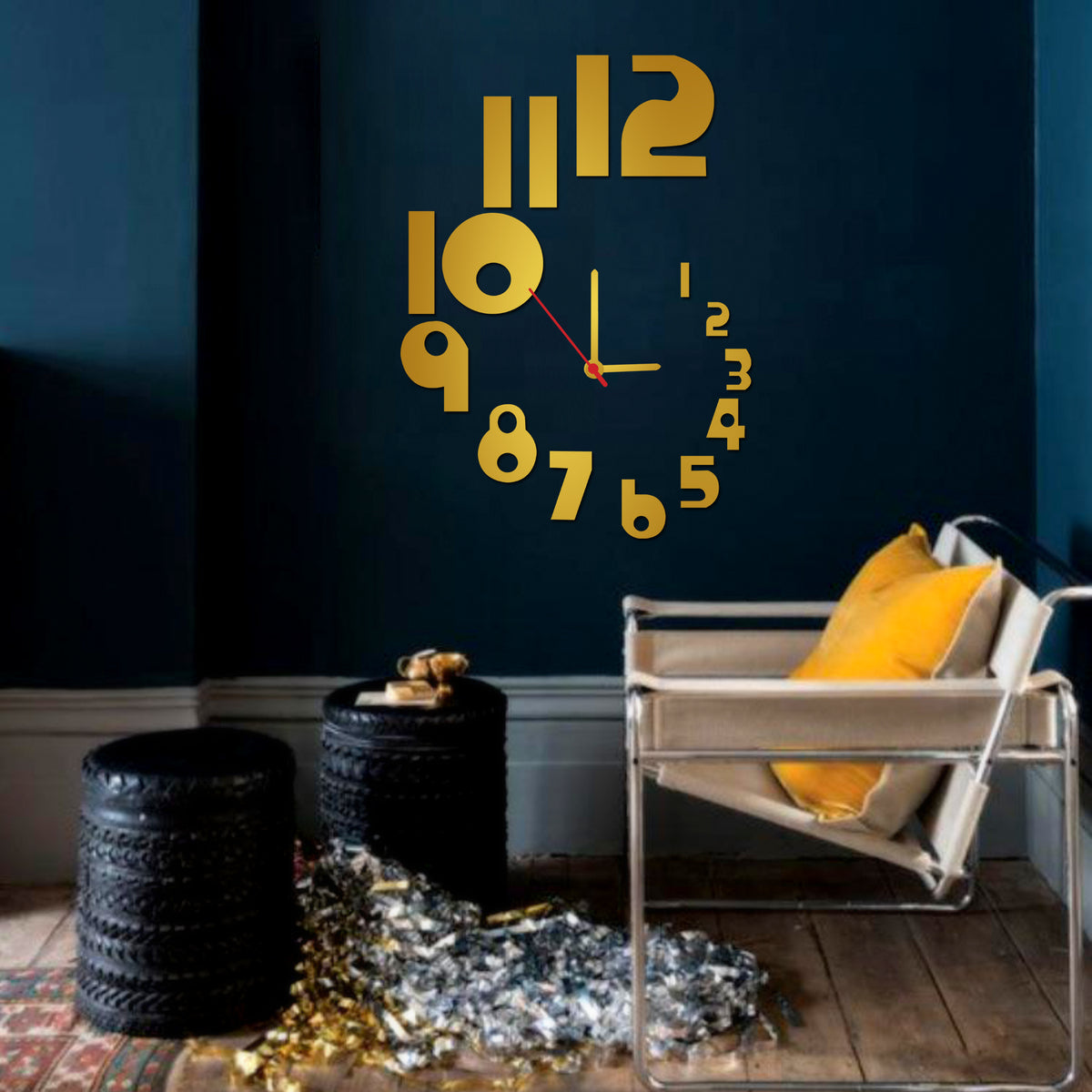 Modern DIY Wooden 3D Wall Clock