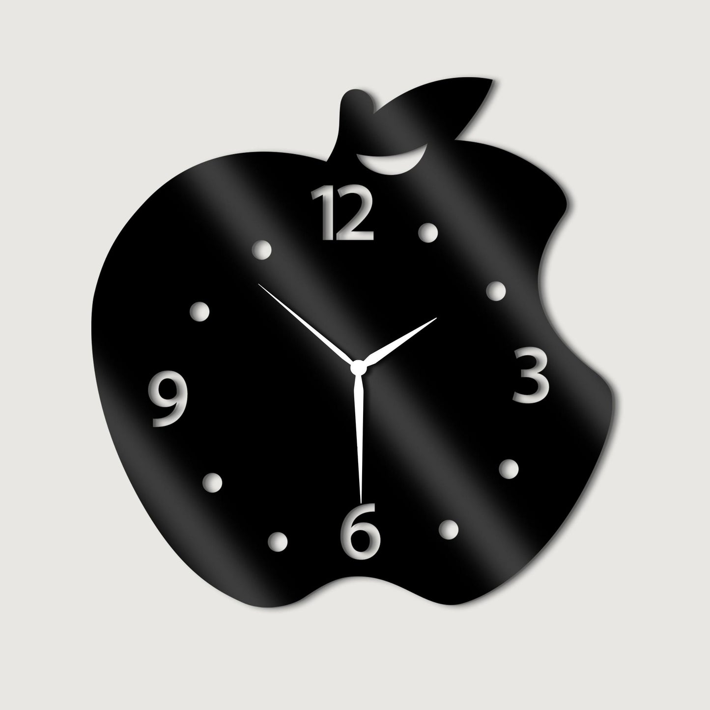 Apple Shape Design Wood Wall Clock - Stylish Wall Clock for Home Decor