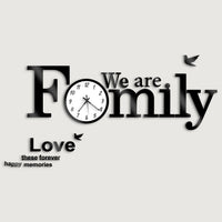 Family Wooden 3D DIY Wall Clock - Stylish Wall Clock for Home Decor