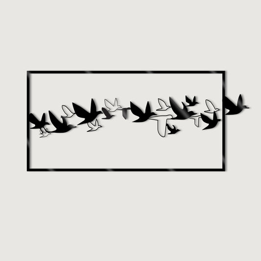 Birds MDF Acrylic Wall Art, Animal Home Decor, Birds Home