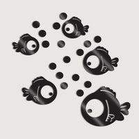Fish and Bubbles Mirror Stickers