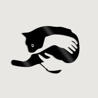 Creative Hugging Cat Wall art