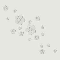 Flower Art 3D Mirror Wall Stickers Modern Ceramic