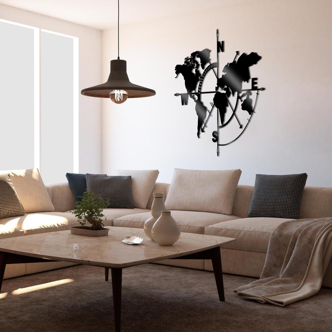 Creative Acrylic World Map Wall Art