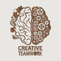 Teamwork Brain Gear Creative Office Decor Wall Stickers