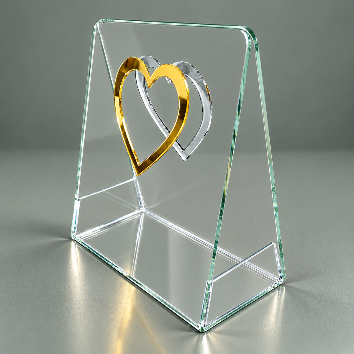 Transparent Acrylic Handbag with Golden Heart Design – Premium Designer Bag