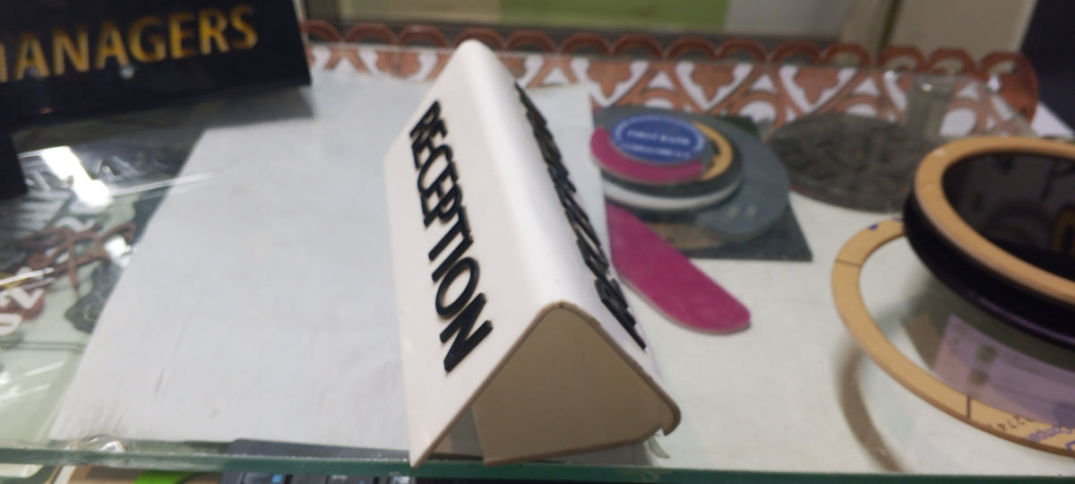 Custom Acrylic Reception Desk Name Plate
