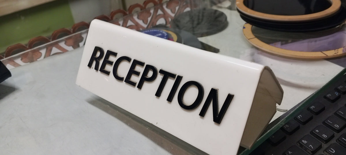 Custom Acrylic Reception Desk Name Plate