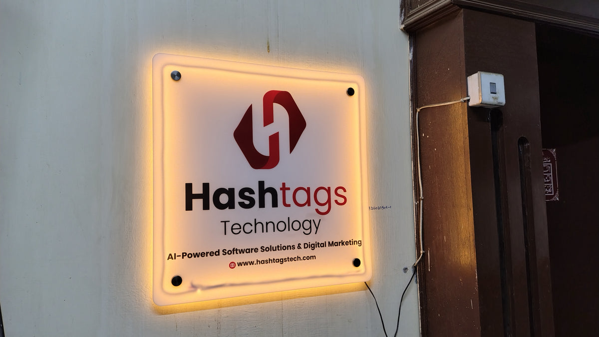 UV Printed Transparent Acrylic LED Neon Sign Board