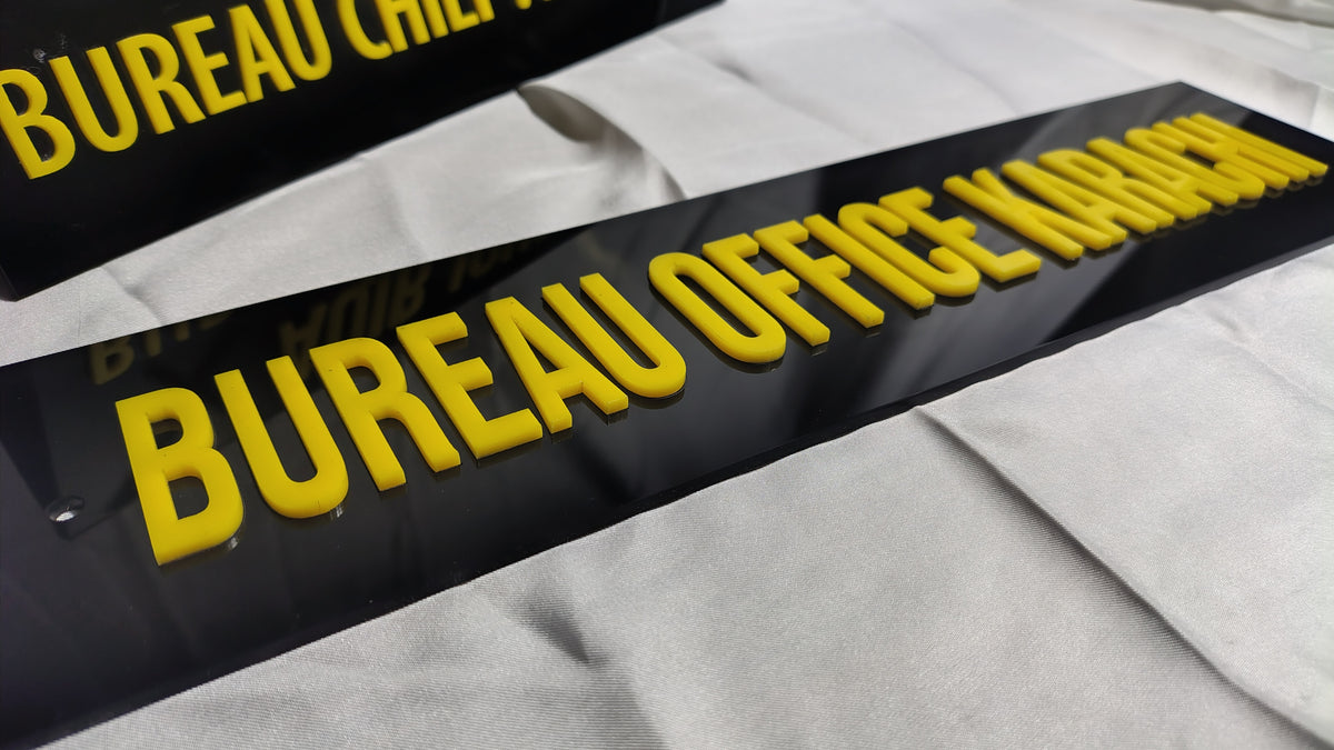 Custom Acrylic Office Door Name Plate – 3D Lettering