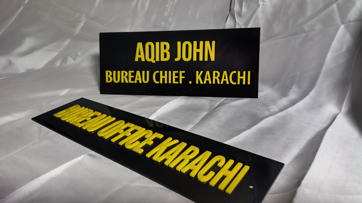 Custom Acrylic Office Door Name Plate – 3D Lettering