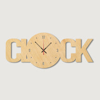 Clock Text Shape Designer Wooden Wall Clock - Stylish Wall Clock for Home Decor