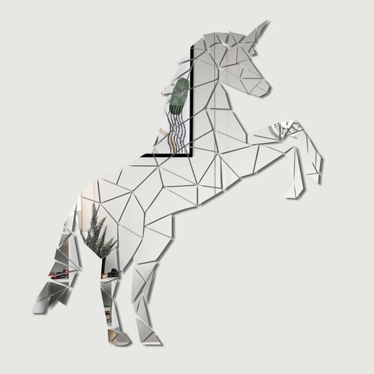 Majestic Horse Design - Geometric Mirror Wall Art
