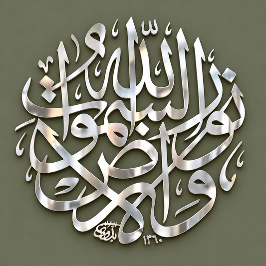 Allah Ho Noor Us Samawat - Wooden Islamic Calligraphy Wall Art