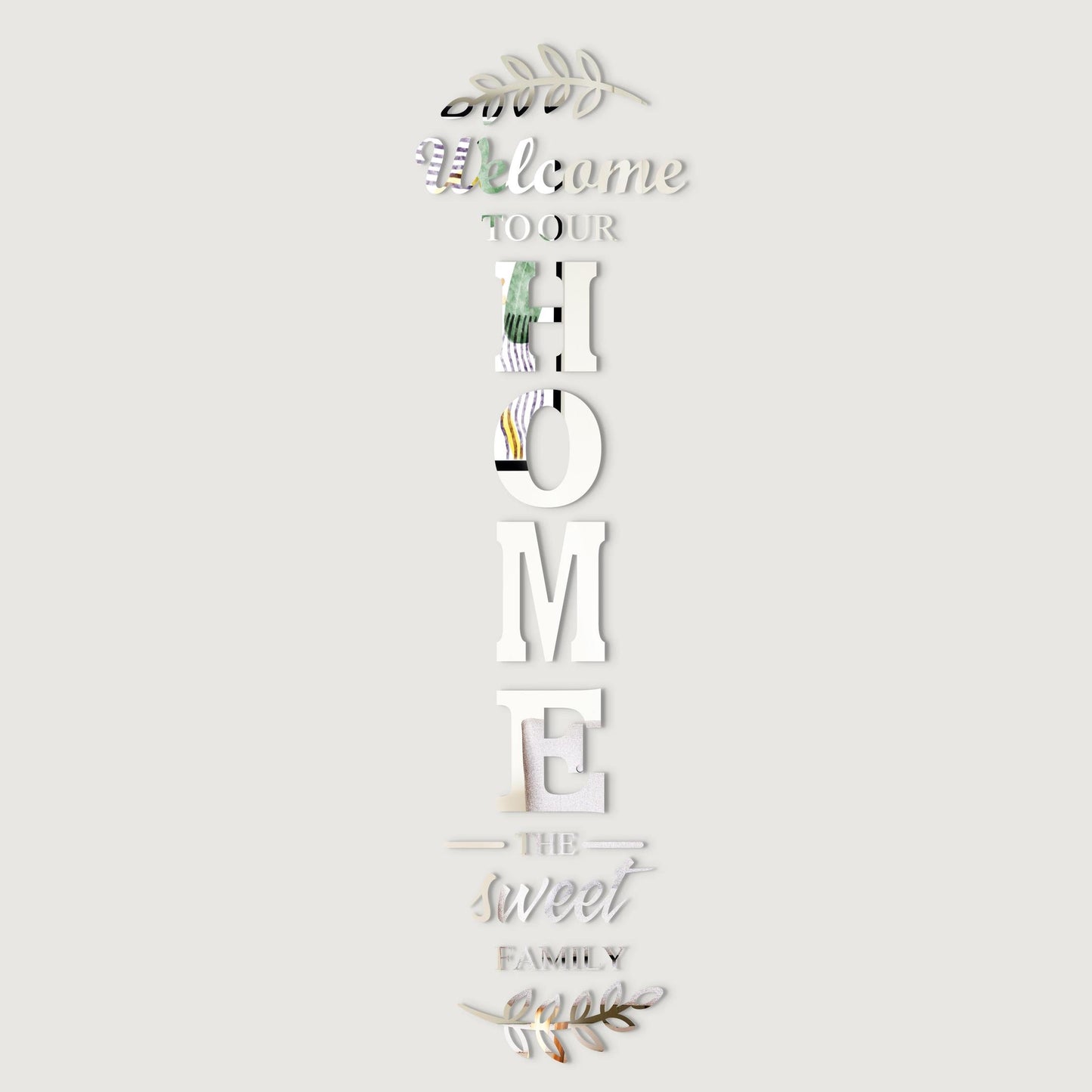 Acrylic Home Letter Sign Mirror Wall Stickers