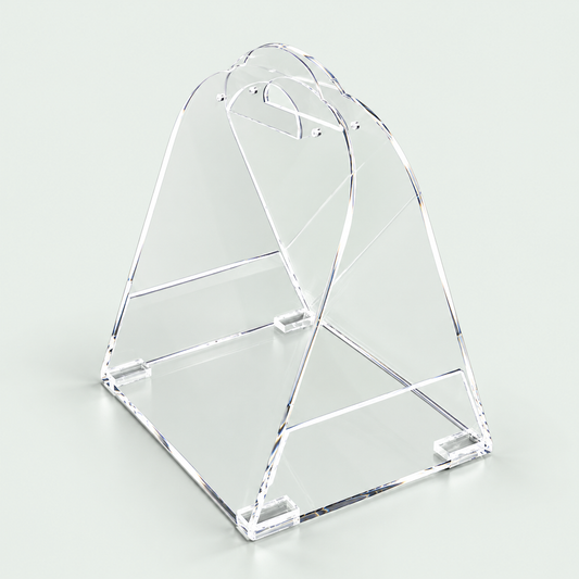 Transparent Acrylic Handbag with Clear Handles – Minimalist Designer Bag