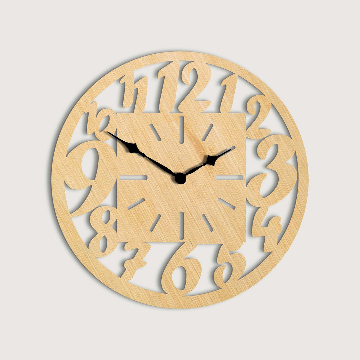 Round Shape Wooden Wall Clock, 3D Wall Art, Best - Stylish Wall Clock for Home Decor